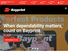 Tablet Screenshot of bayprintonline.com